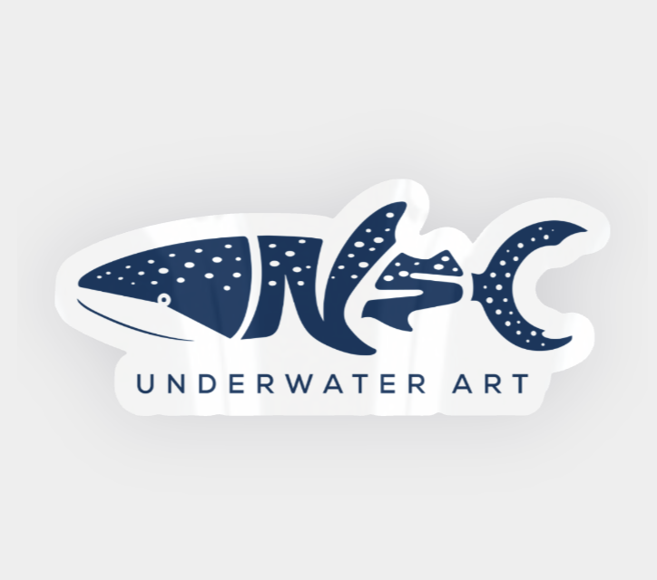 Photo of the NSC Underwater Art Logo as a sticker cutout